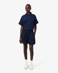 Bermuda oversize in misto lino fluido