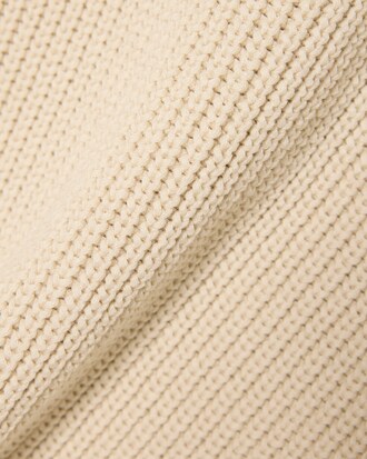 Maglione con collo a polo a coste perlate e stemma