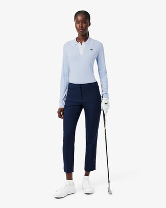 Maglione da golf elasticizzato con collo a polo