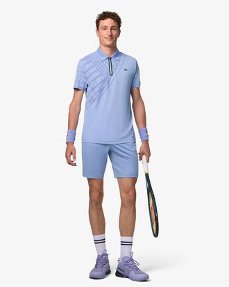 Polo da tennis slim fit con stampa ultra-dry