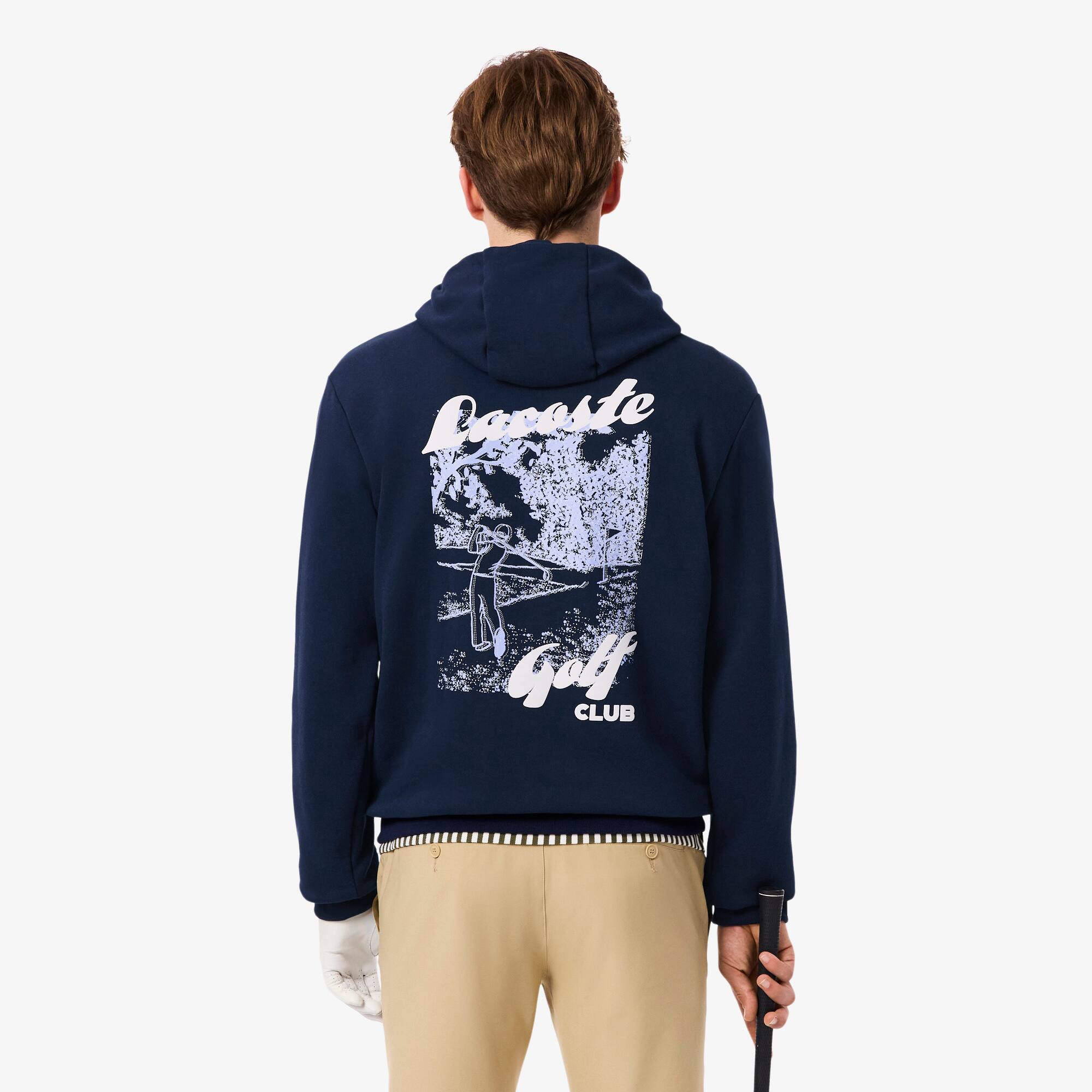Thumbnail - Lacoste Golf-Hoodie aus Fleece mit Print - Navy Blau Size L