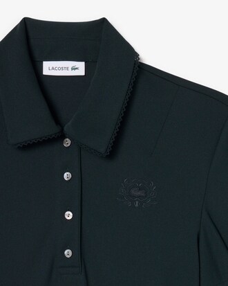 Polokleid aus flie&szlig;endem Jersey mit Stickerei