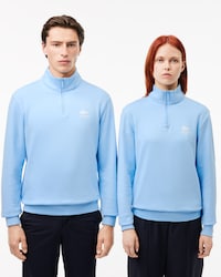 Sweatshirt mit Reißverschluss, hohem Kragen und Print