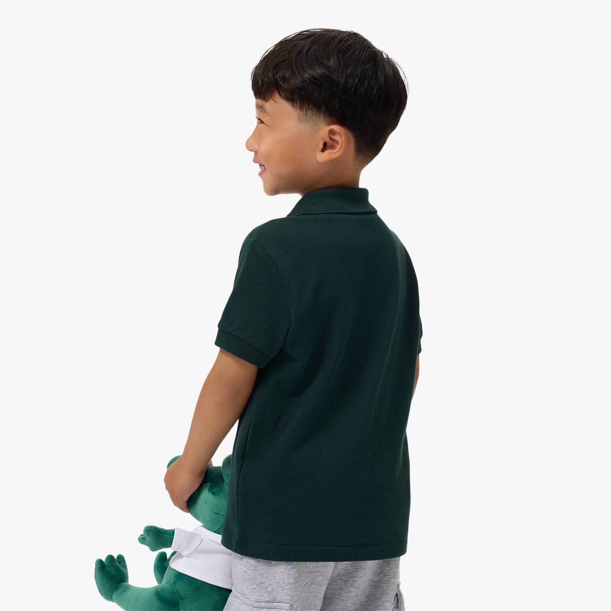 Thumbnail - Lacoste Polohemd aus Petit Piqué - Sinople Grün Size 7 - 7A