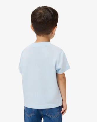 T-Shirt aus Baumwolle mit gesticktem Krokodil