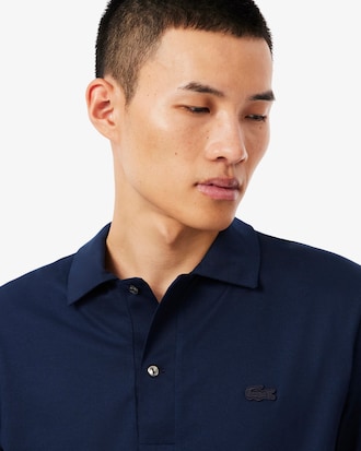 Classic Fit-Polohemd Paris mit offenem Ausschnitt und Stickerei