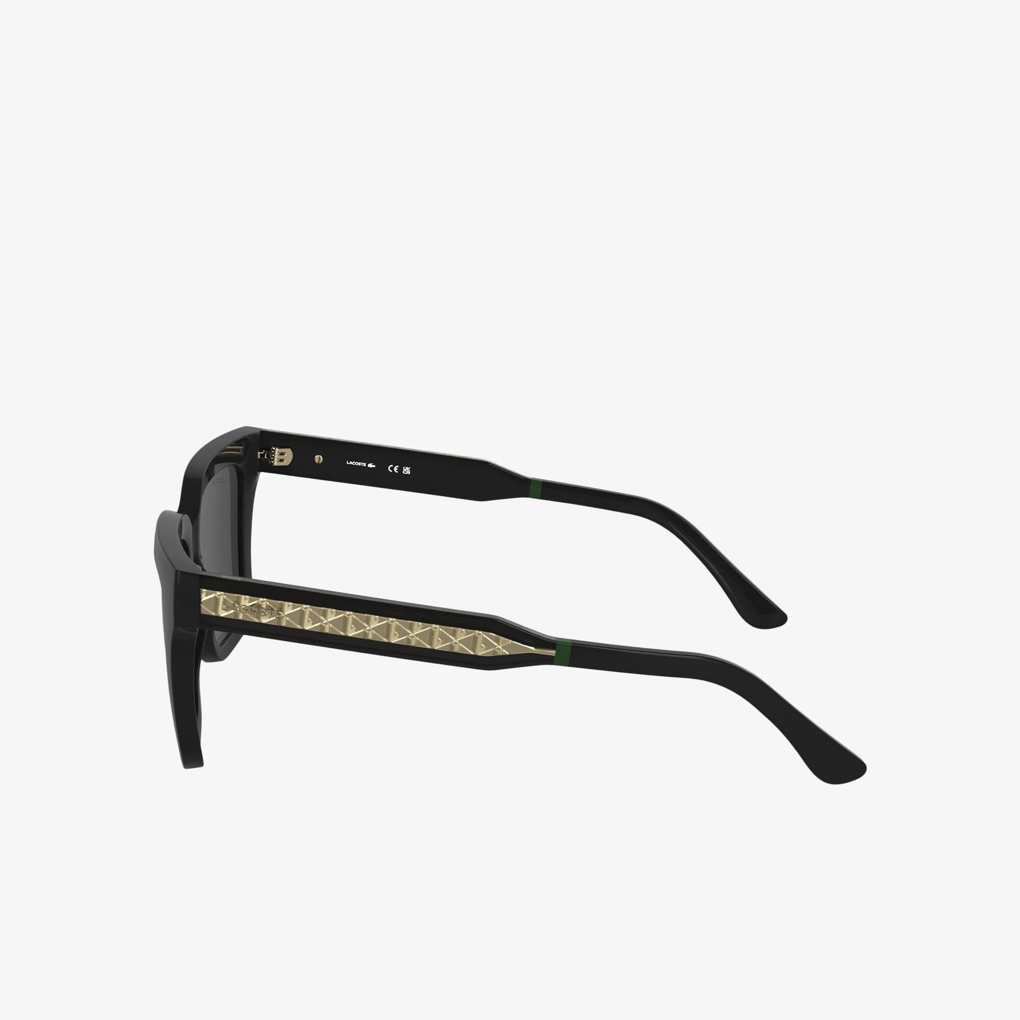 Thumbnail - Lacoste Rechteckige Brille mit Monogramm - BLACK / BLUE / BLACK Size One Size