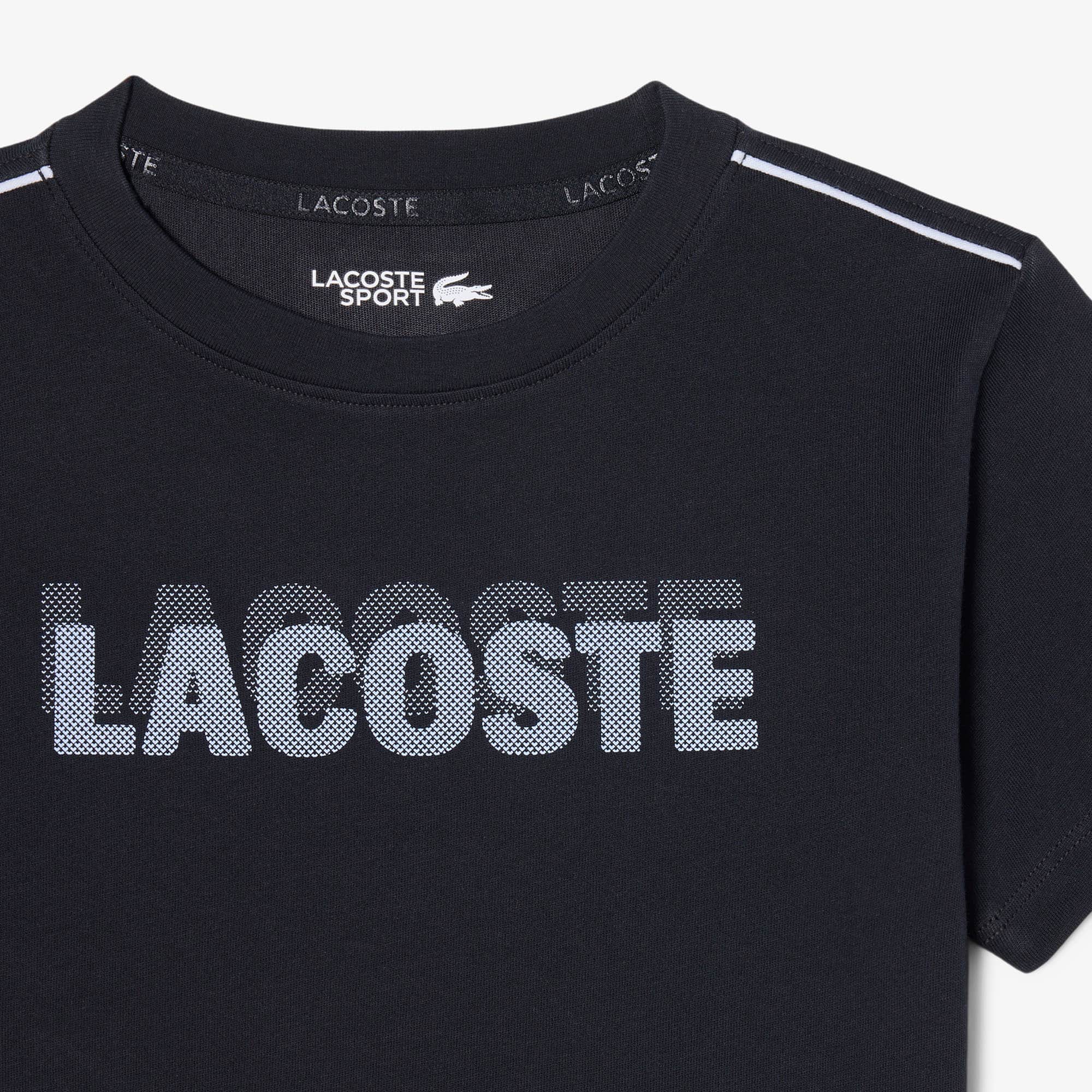 Thumbnail - Lacoste Sport-T-Shirt mit Print und Ultra-Dry-Technologie - Schwarz Size 10 - 12A