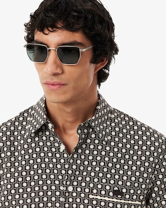 Regular Fit-Baumwollhemd mit Print