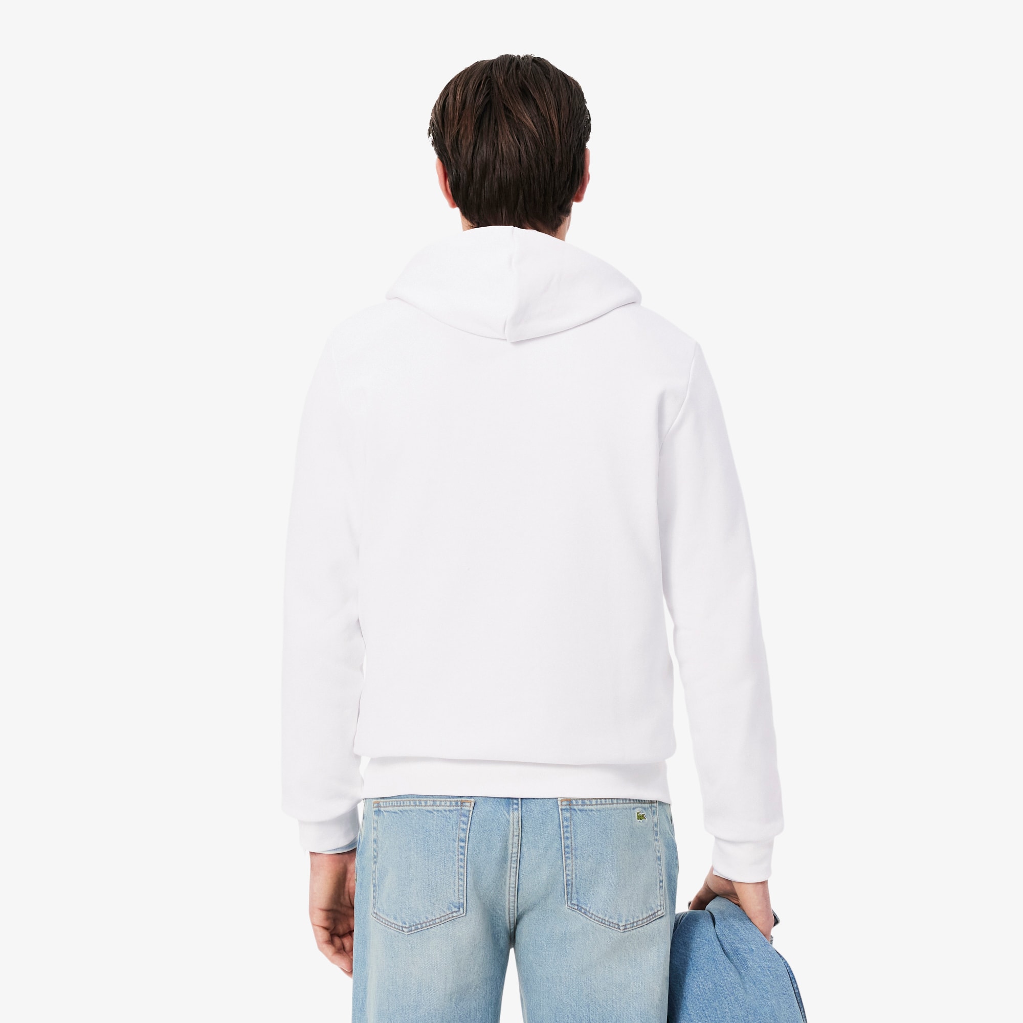 Thumbnail - Lacoste Hoodie aus Fleece mit Reißverschluss - Weiß Size 3XL