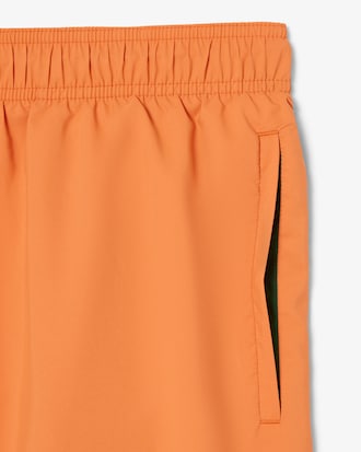 Halblange, einfarbige Badehose