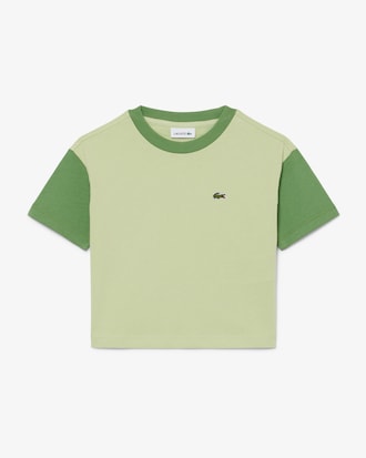 T-Shirt aus Baumwolle mit kontrastierender Einfassung