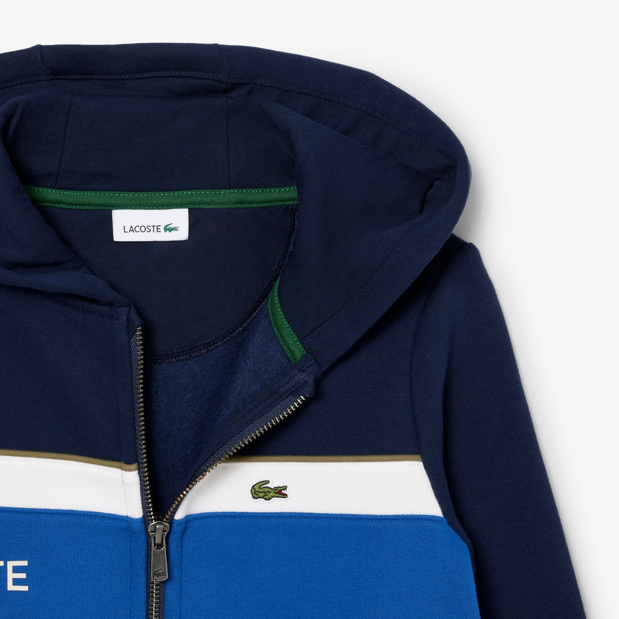 Thumbnail - Lacoste Fleece-Sweatshirt mit Colorblock-Design - Navy Blau Size 12 - 16A