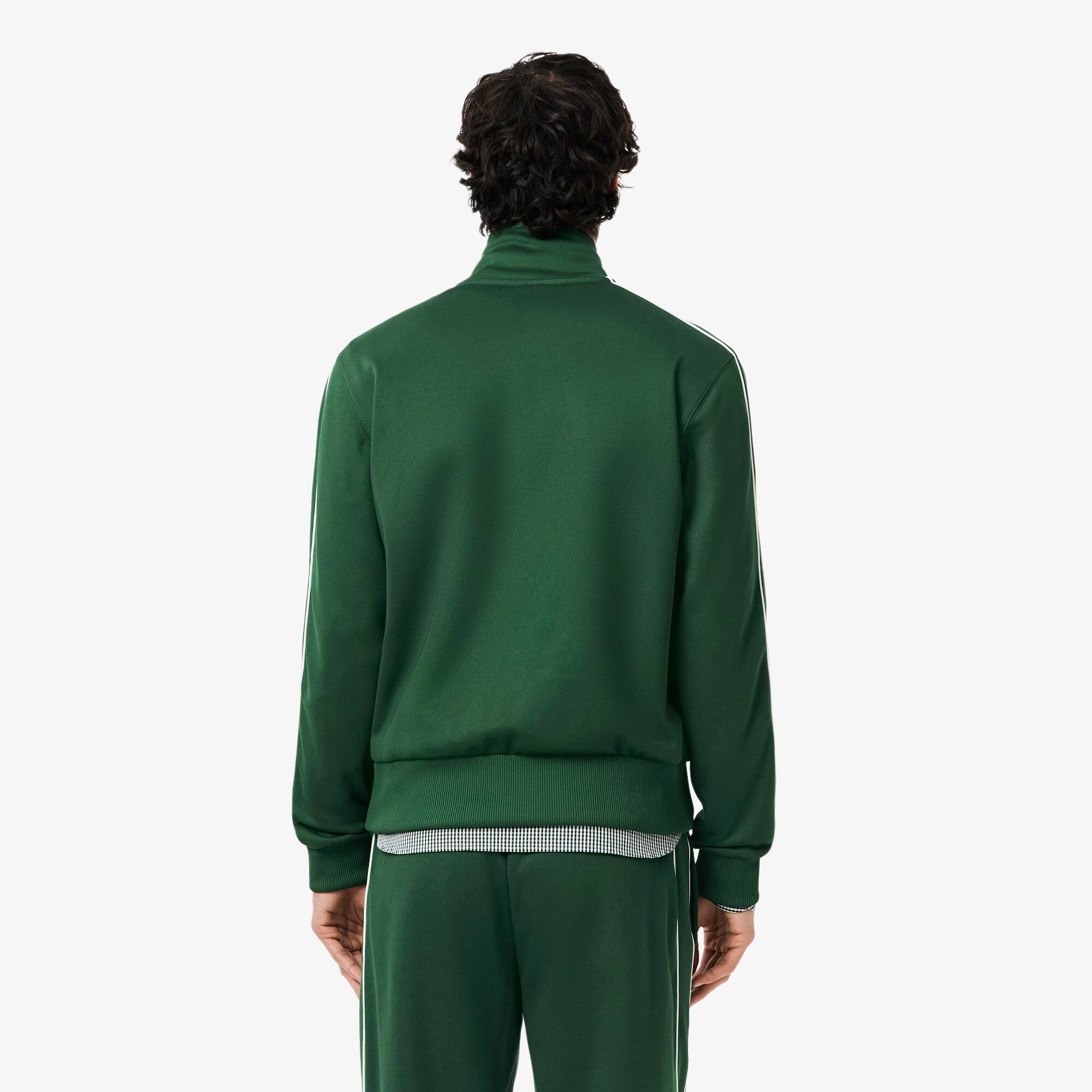 Thumbnail - Lacoste Trainingsjacke Paris aus Piqué mit Reißverschluss - Grün Size 4XL