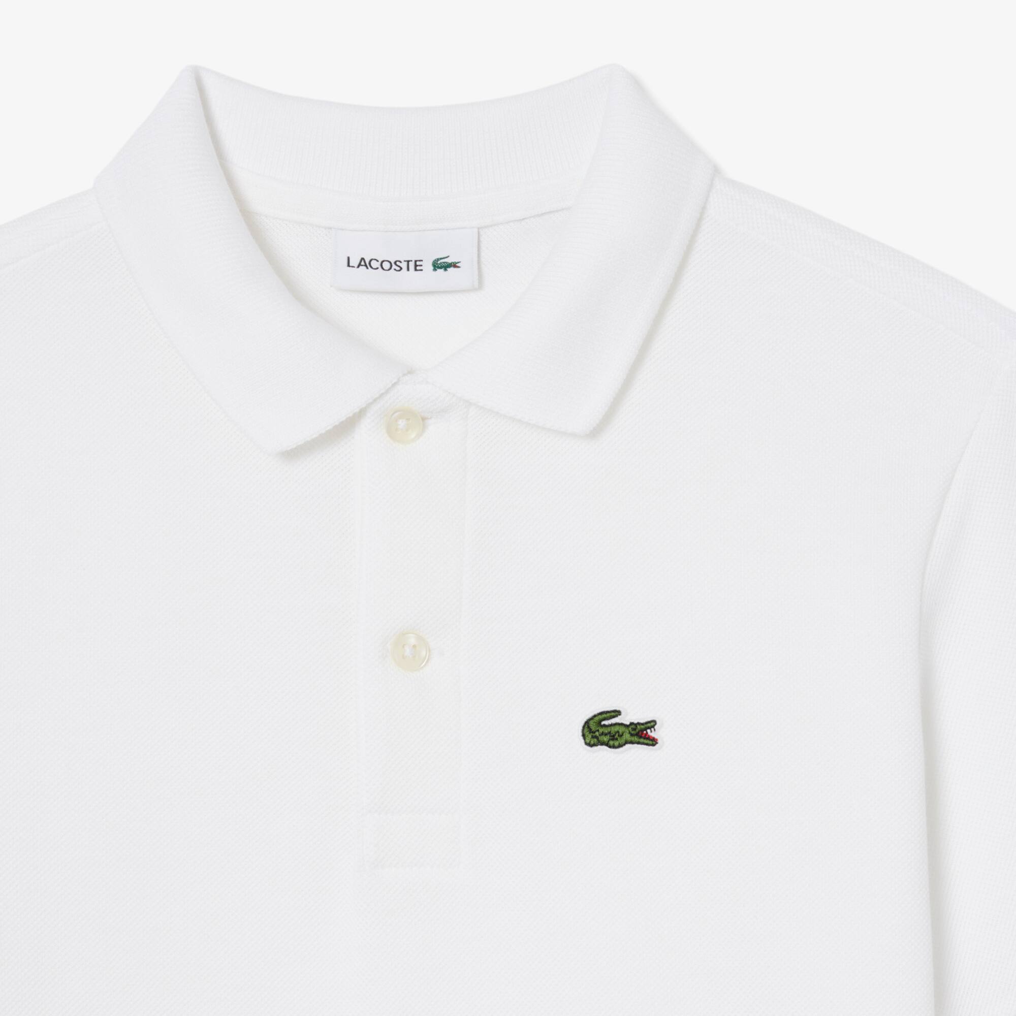 Thumbnail - Lacoste Polohemd aus Petit Piqué - Weiß Size 8 - 8A