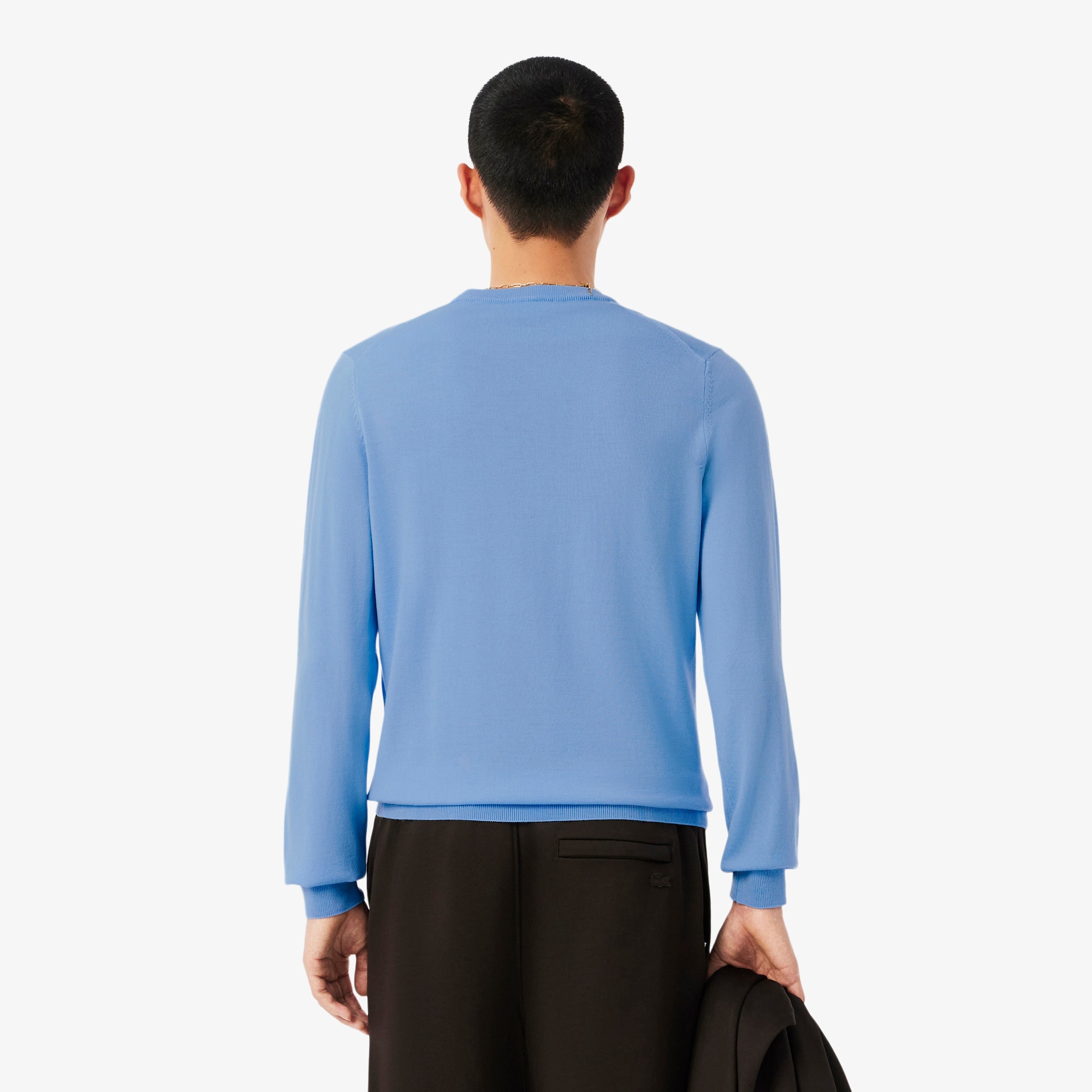Thumbnail - Lacoste Pullover aus Merinowolle mit Rundhalsausschnitt - Pastellblau Size 3XL
