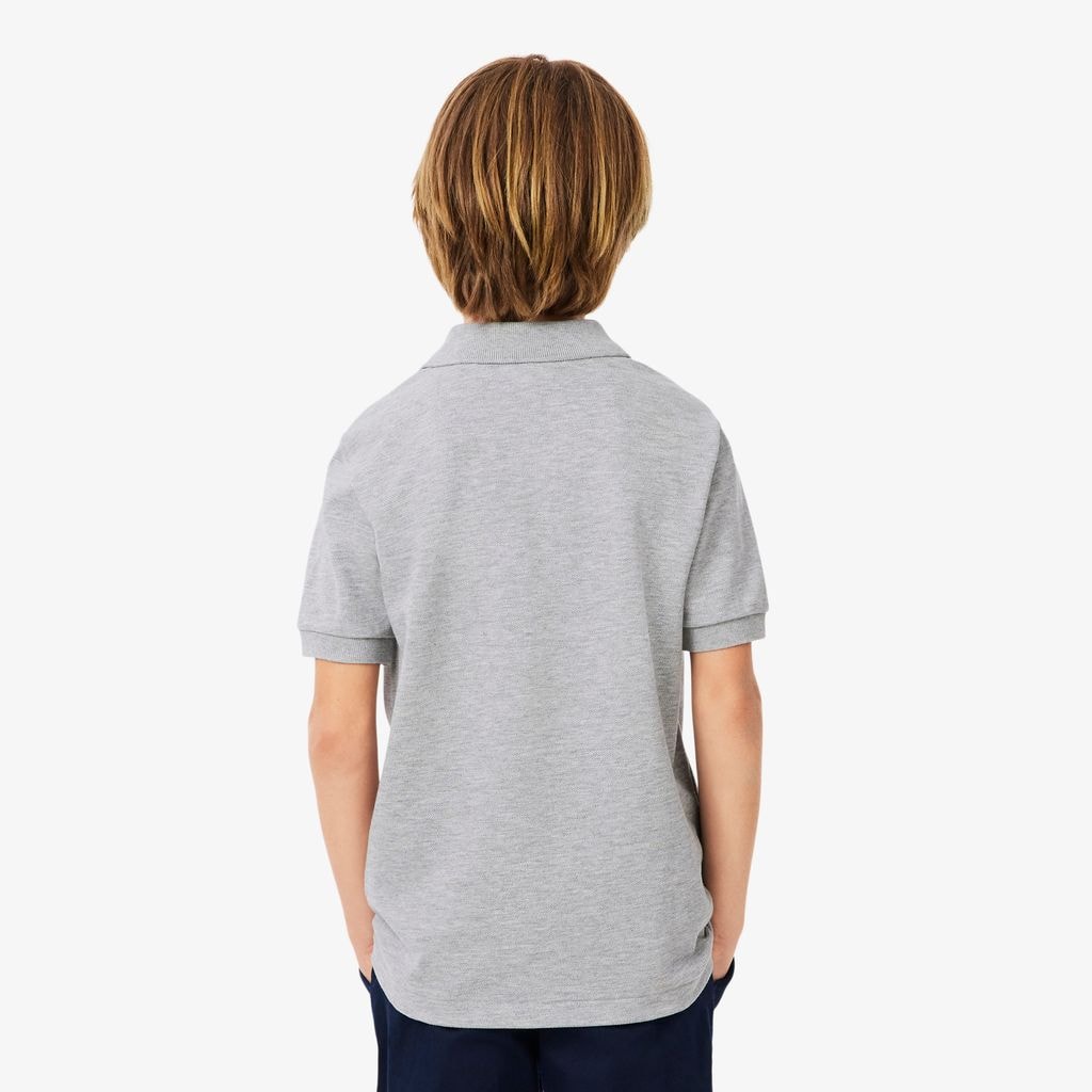 Thumbnail - Lacoste Polohemd aus Petit Piqué - Heidekraut Grau Size 9 - 10A