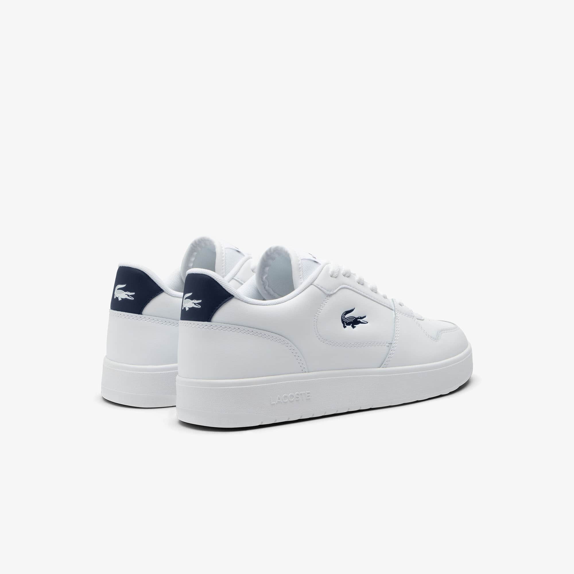 Thumbnail - Lacoste Herren-Sneakers Court Ace aus Leder - WHITE / NAVY Size 44