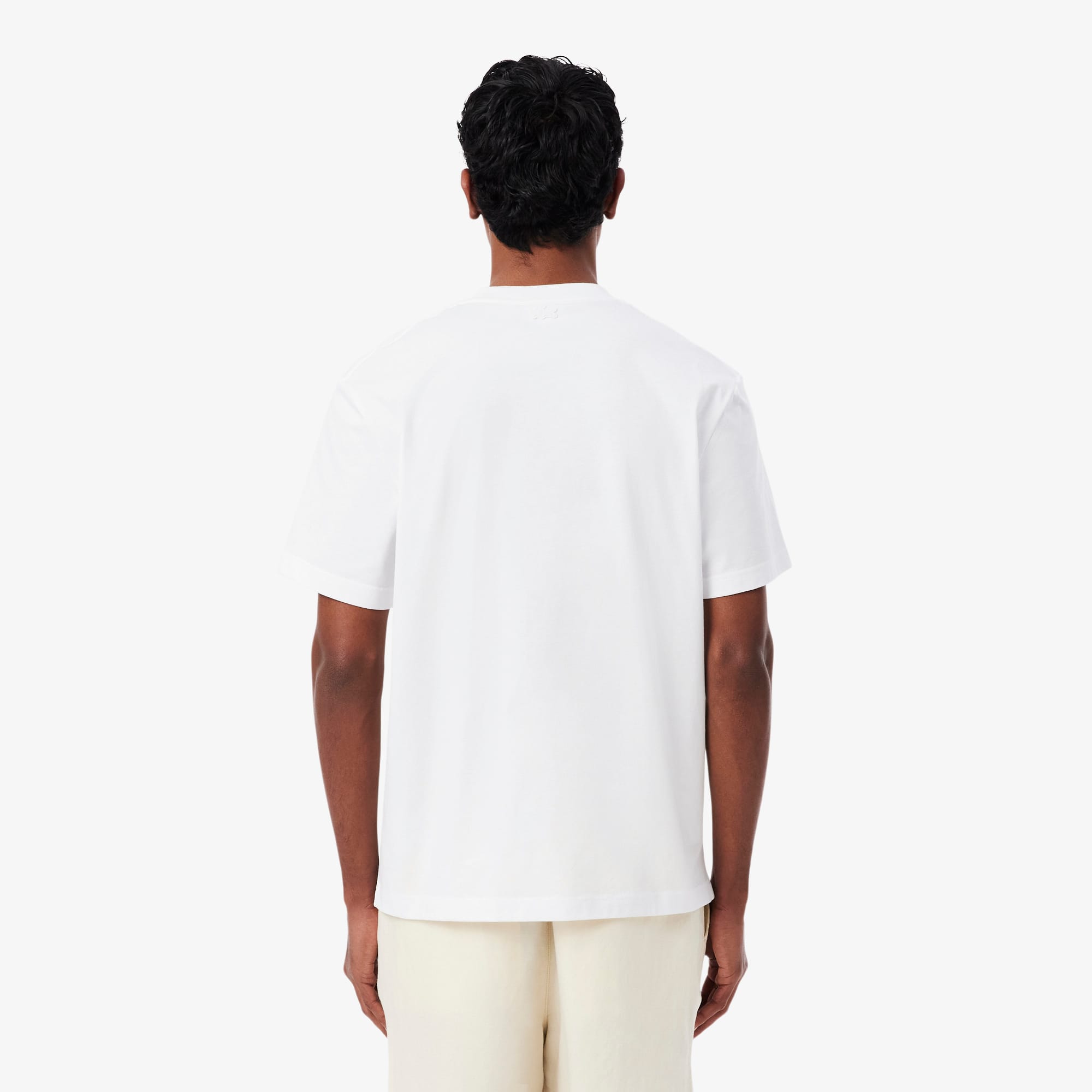 Thumbnail - Lacoste T-Shirt aus Baumwolle mit Print - Weiß Size 11 - 6XL