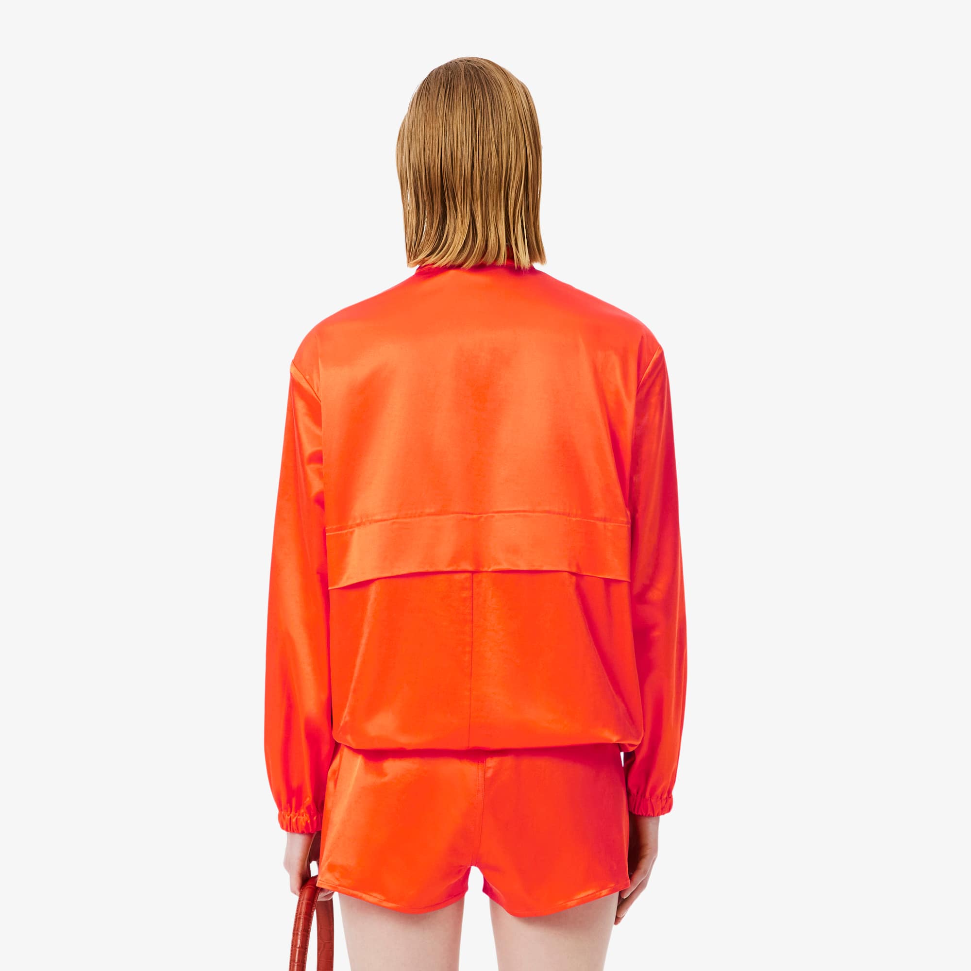 Thumbnail - Lacoste Glossy Trainingsjacke Runway - Orange Size XS