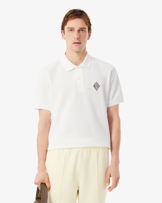 Classic Fit-Polohemd mit Badge-Akzent aus Piqu&eacute;