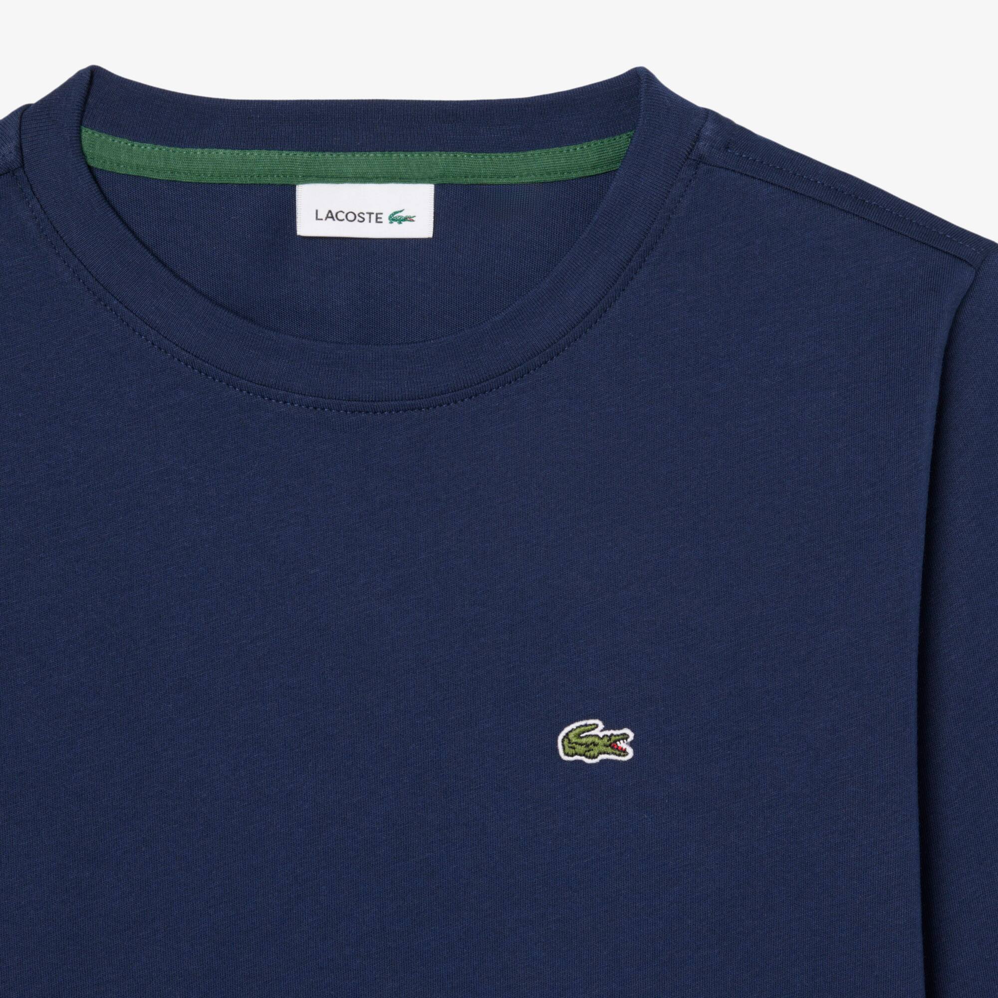 Thumbnail - Lacoste Unisex T-Shirt aus Baumwolle mit langen Ärmeln - Navy Blau Size 9 - 10A