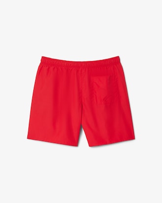 Halblange, einfarbige Badehose