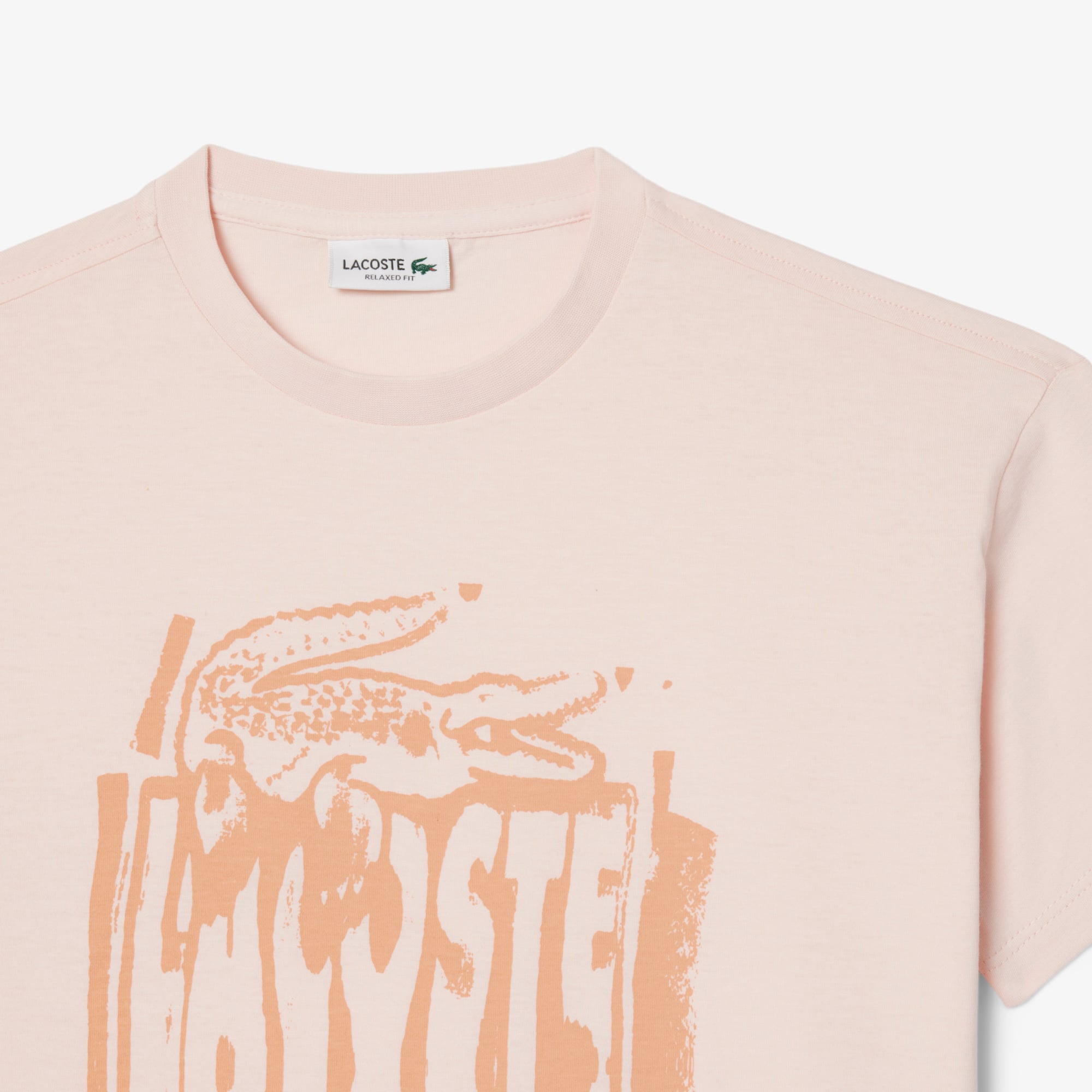 Thumbnail - Lacoste T-Shirt aus Baumwolle mit Druck - Hellrosa Size 4 Jahre