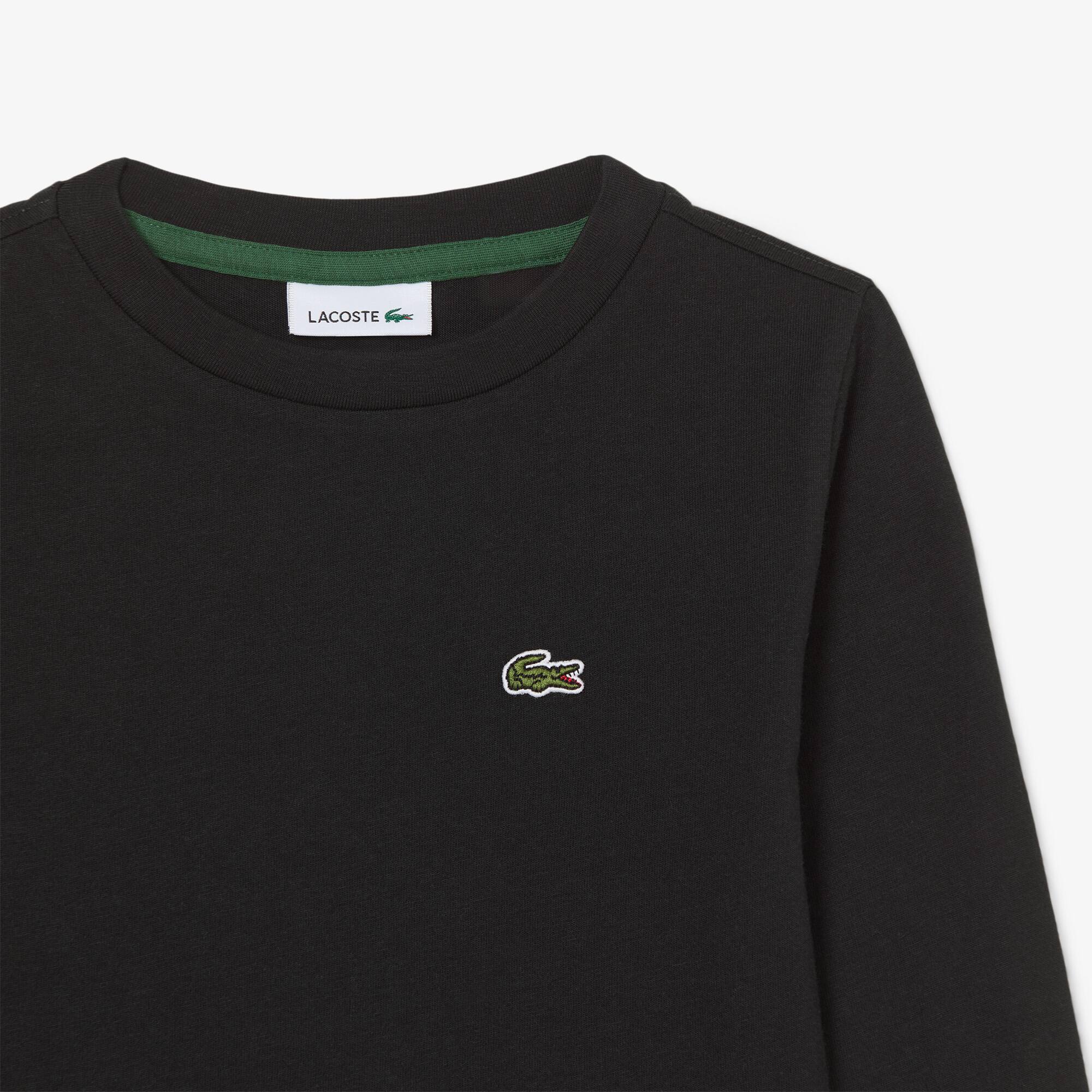 Thumbnail - Lacoste Unisex T-Shirt aus Baumwolle mit langen Ärmeln - Schwarz Size 4 - 4A