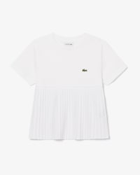 T-Shirt aus Baumwolle mit Faltensaum