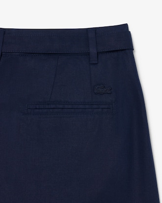 Oversized-Bermudashorts aus flie&szlig;ender Leinenmischung