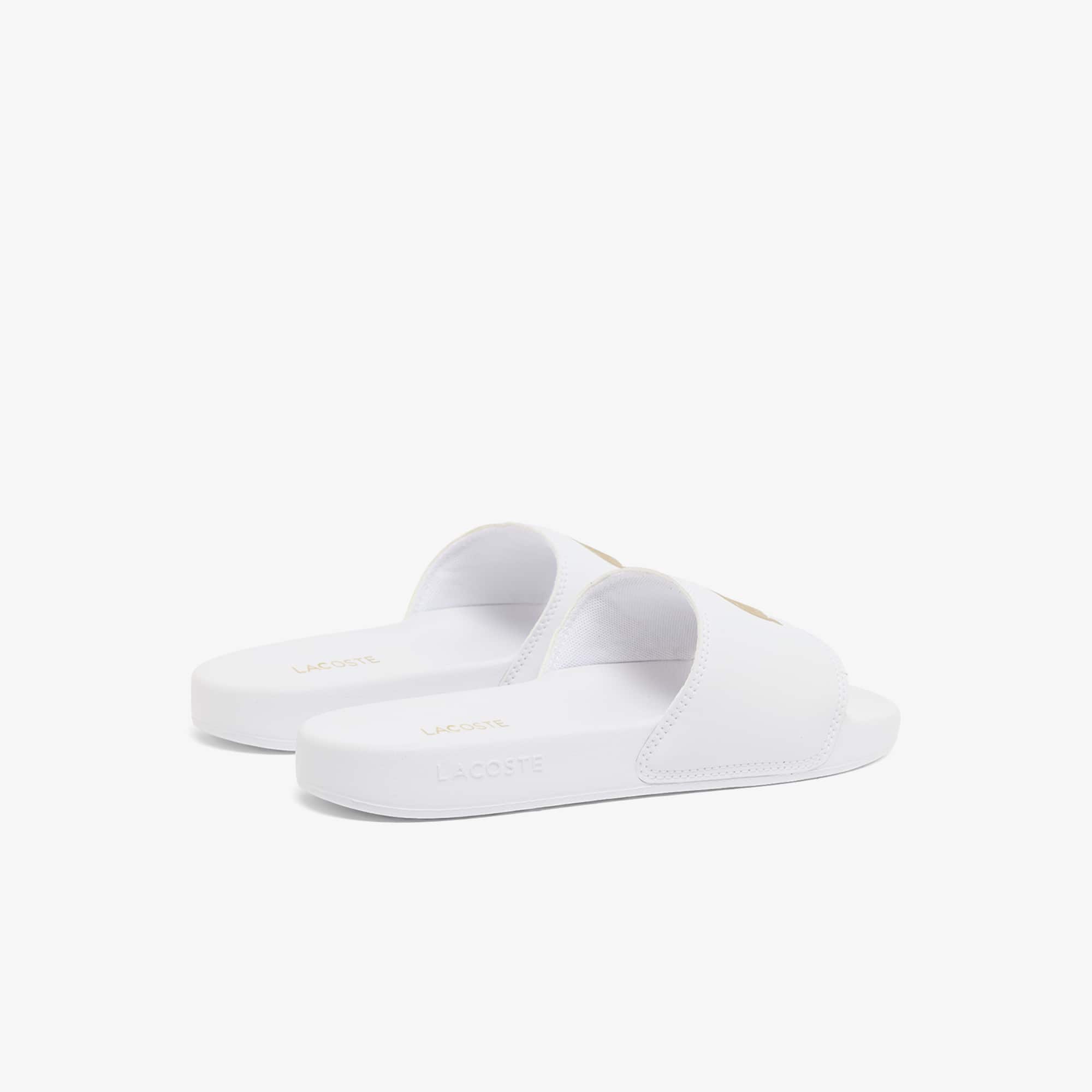 Thumbnail - Lacoste Damen-Schlappen Serve Slide 0.0 - WHT/BRZ Size 40.5