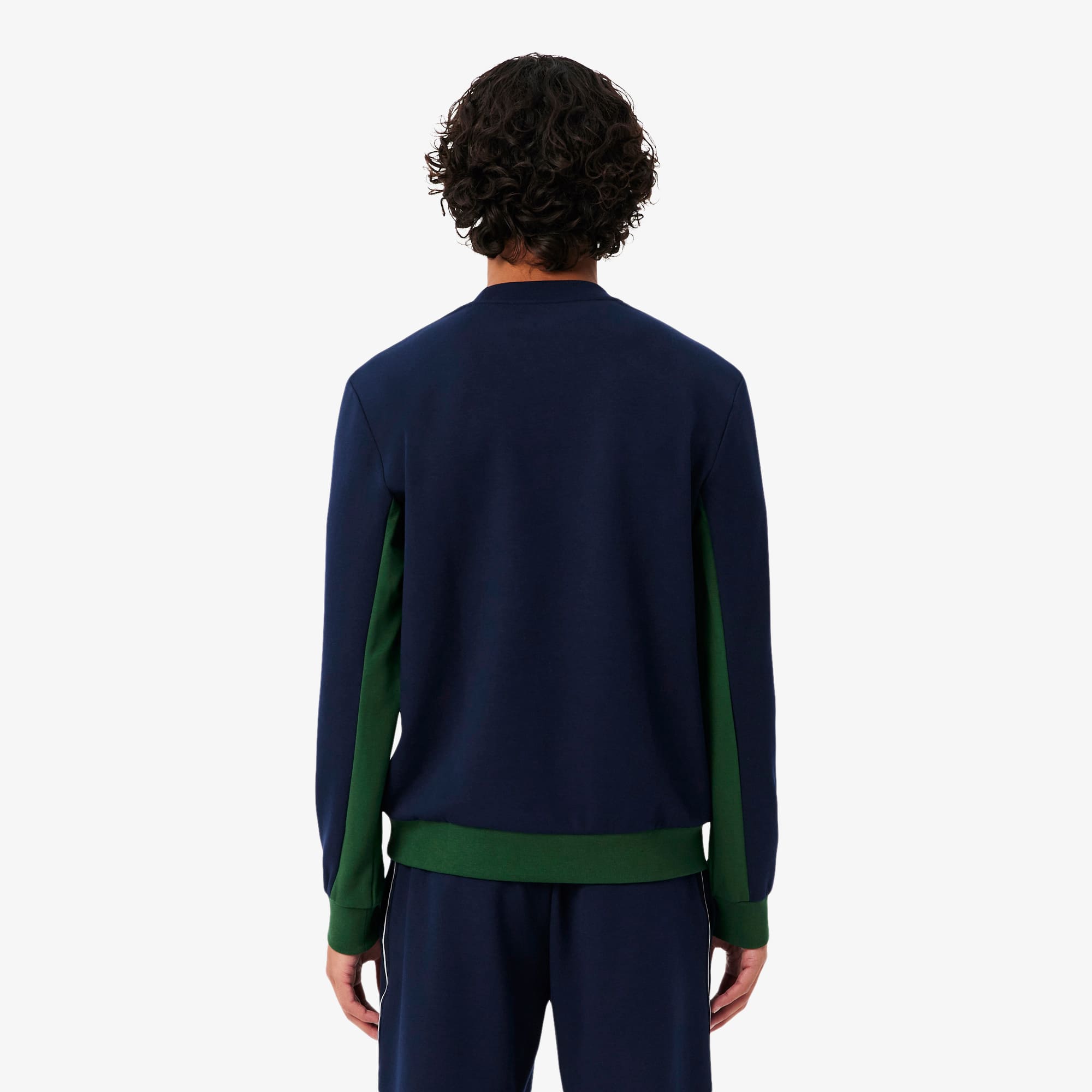Thumbnail - Lacoste Sweatshirt mit Colorblock-Design - Navy Blau / Grün Size XS