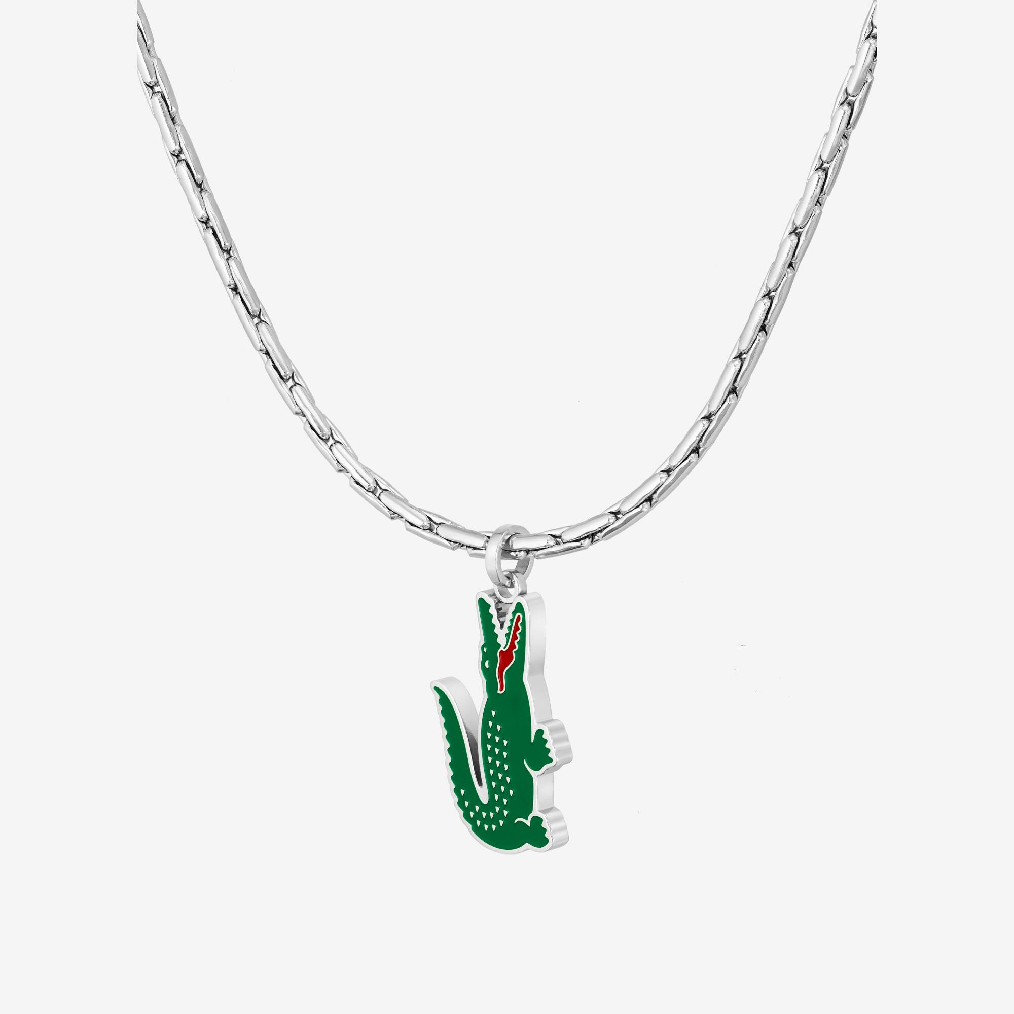 Thumbnail - Lacoste Arthor Halskette - SILVER AND GREEN Size One Size