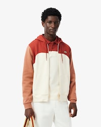 Hoodie mit Reißverschluss und Colorblock-Design