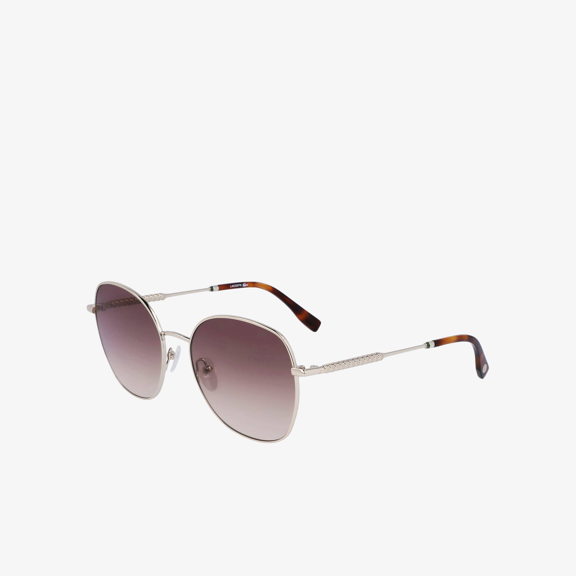 Thumbnail - Lacoste Ovale Metall-Sonnenbrille Neoheritage - LIGHT GOLD Size One Size