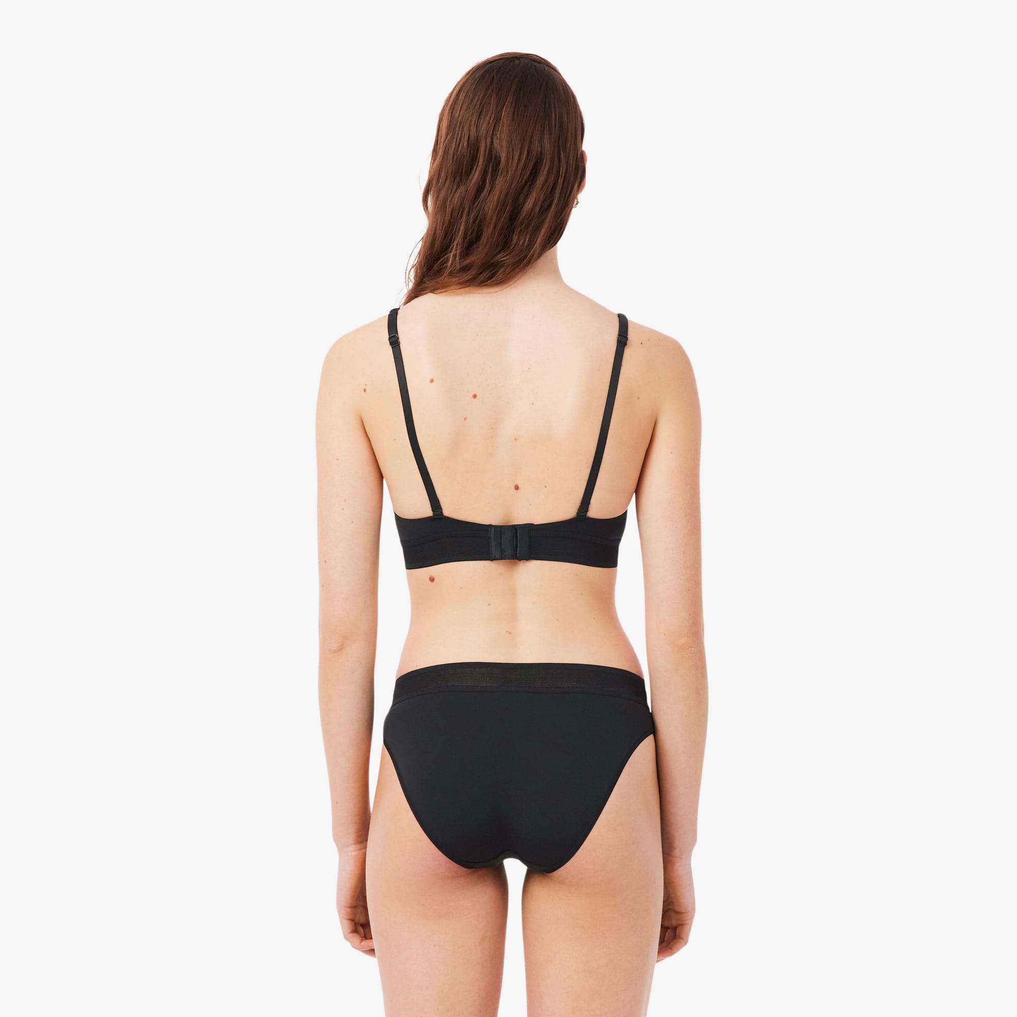 Thumbnail - Lacoste Sport-BH aus Mikrofaser mit perforiertem Bund - Schwarz Size S