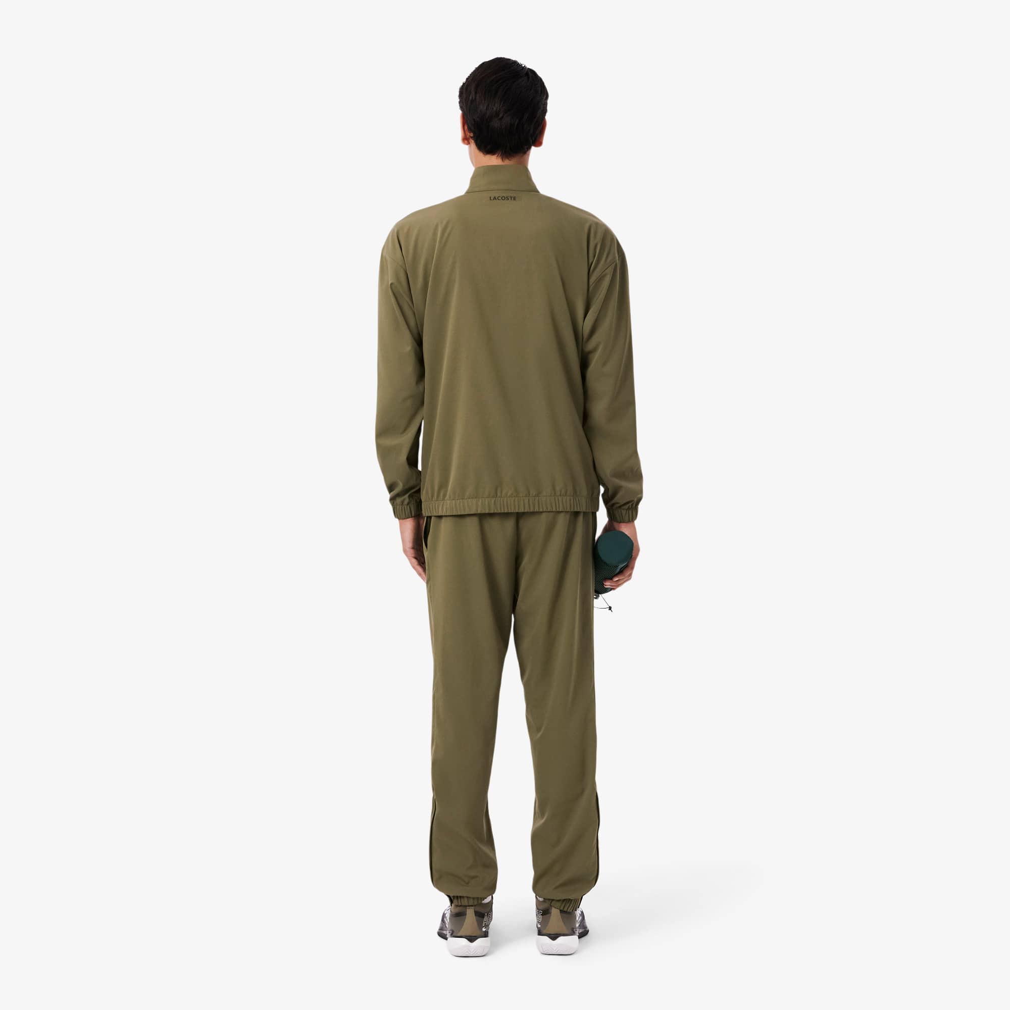 Thumbnail - Lacoste Tennis-Trainingsanzug aus Taft - Khaki Grün Size XS