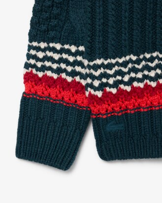 Runway Cardigan aus Wolle mit strukturierten Streifen