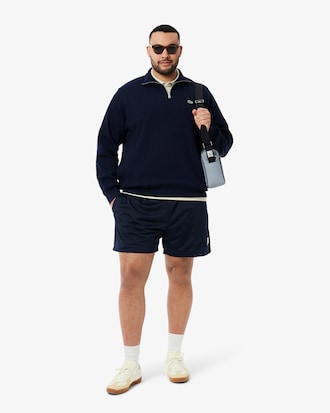 Sweatshirt aus Interlock mit hohem Kragen und Reißverschluss