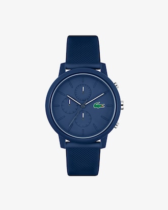 LACOSTE 12.12 Chronograph aus blauem Silikon