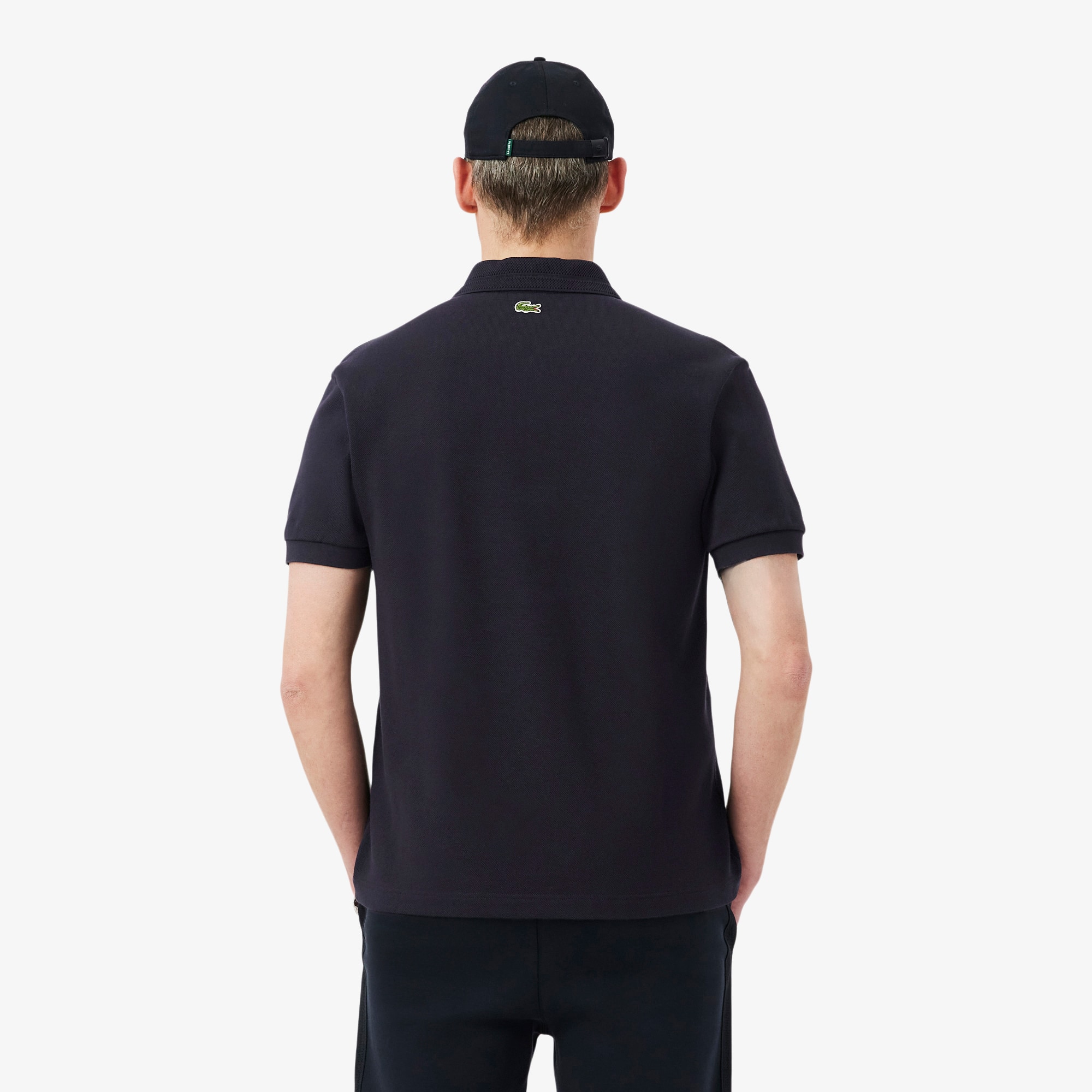 Thumbnail - Lacoste Französisches Classic Fit-Polohemd mit Badge - Schwarz Size M