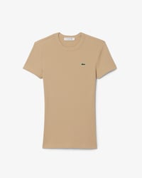 Slim Fit-T-Shirt aus gerippter Baumwolle