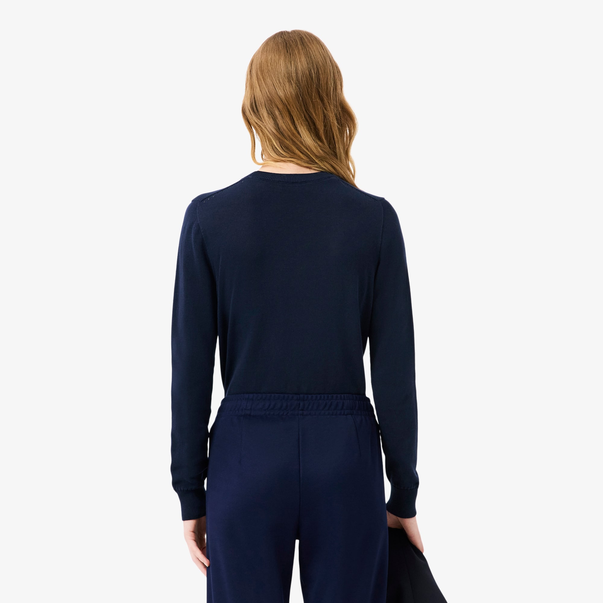 Thumbnail - Lacoste Pullover aus 3D-Strick mit Rundhalsausschnitt - Navy Blau Size 42