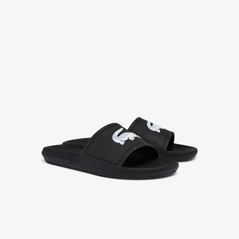 Lacoste schlappen schwarz clearance