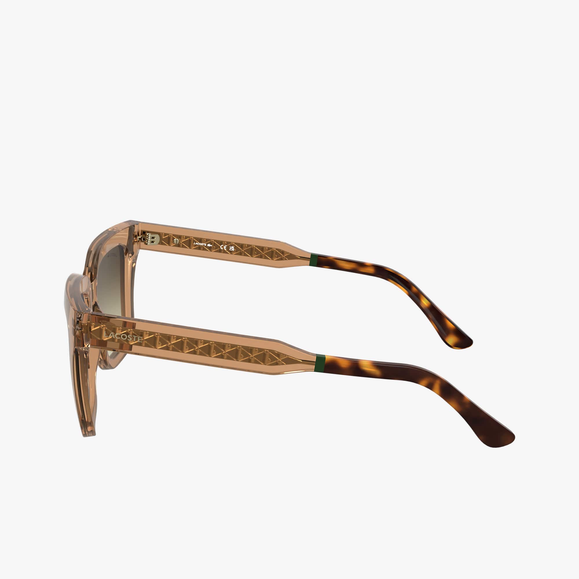 Thumbnail - Lacoste Rechteckige Brille mit Monogramm - TRANSPARENT BRICK Size One Size