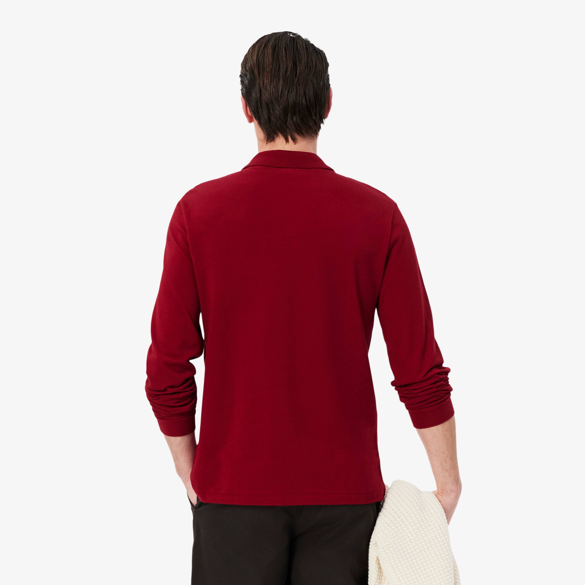 Thumbnail - Lacoste Classic Fit-Polohemd L.12.12 mit langen Ärmeln - Burgunder Size 3XL