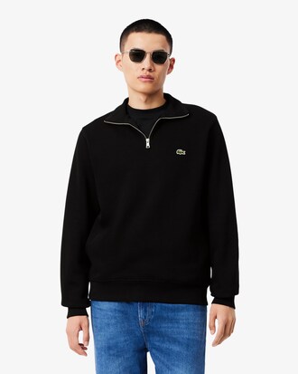 Sweatshirt aus Interlock mit hohem Kragen und Rei&szlig;verschluss