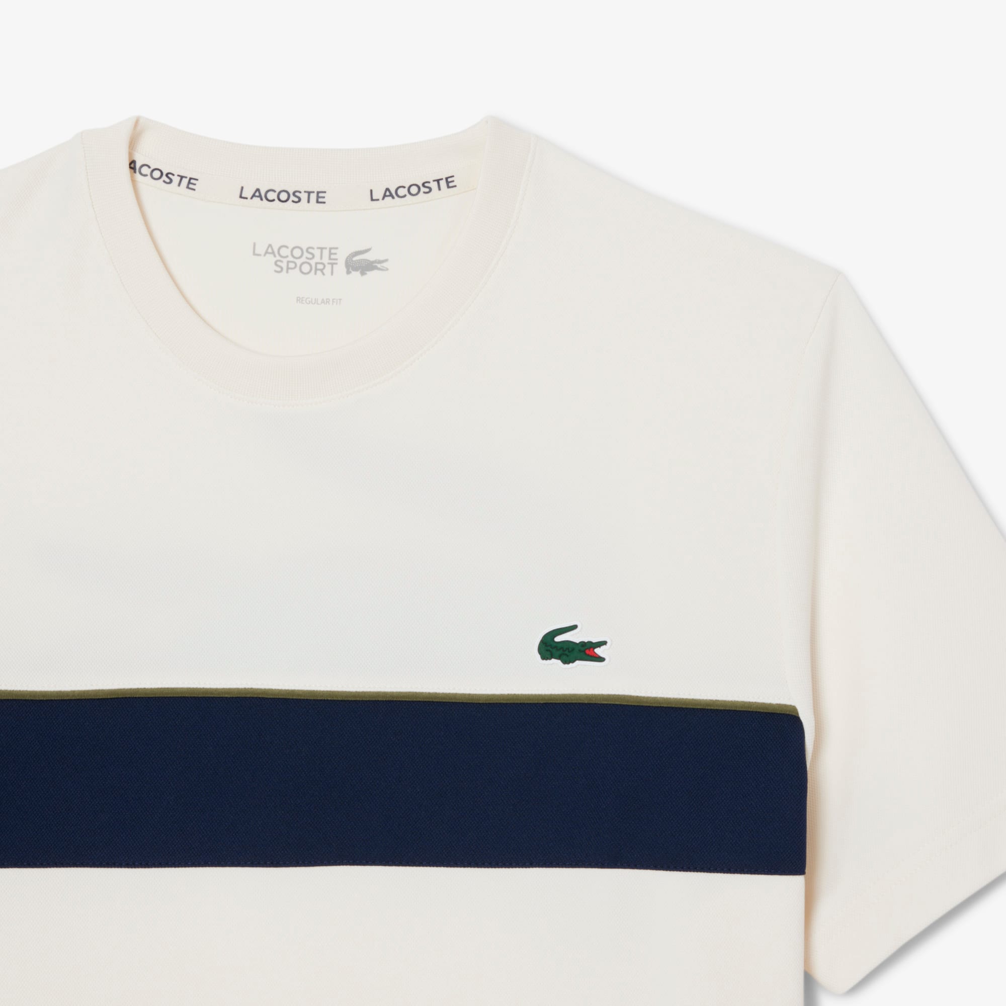 Thumbnail - Lacoste Tennis-T-Shirt mit Print und Ultra-Dry-Technologie - Weiß / Navy Blau Size 6 - XL