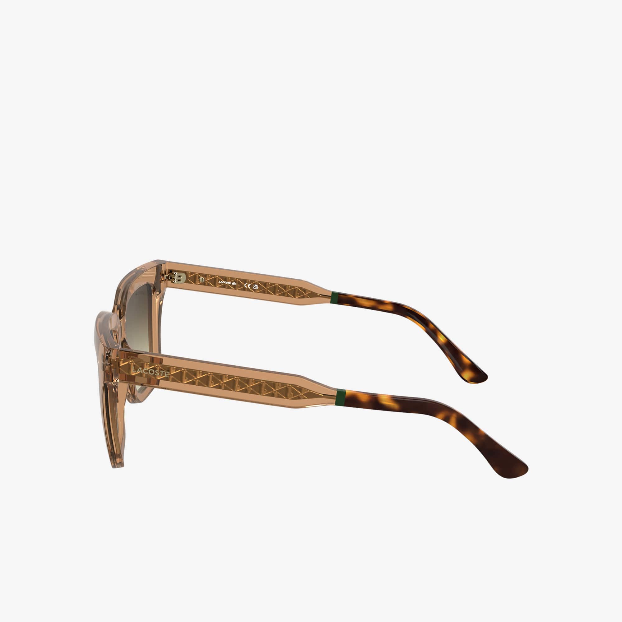 Thumbnail - Lacoste Rechteckige Brille mit Monogramm - TRANSPARENT BRICK Size One Size